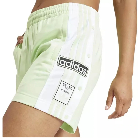 NWT adidas Originals Women's Adicolor Adibreak Shorts color: Semi Green Spark - Picture 4 of 4